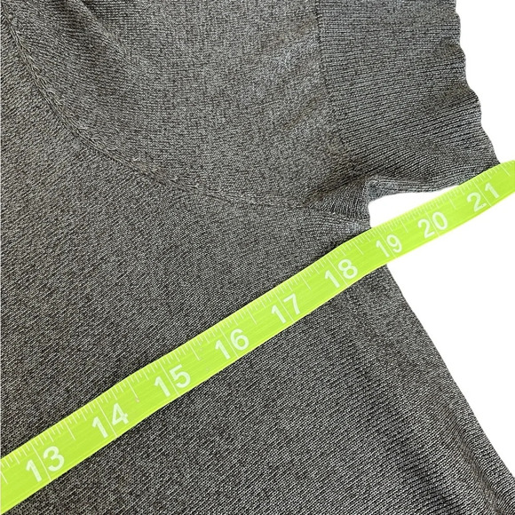 EILEEN FISHER CREWNECK SHEER LIQUID SHINE BOXY TUNIC COLOR BARK SIZE XS - Picture 6 of 6